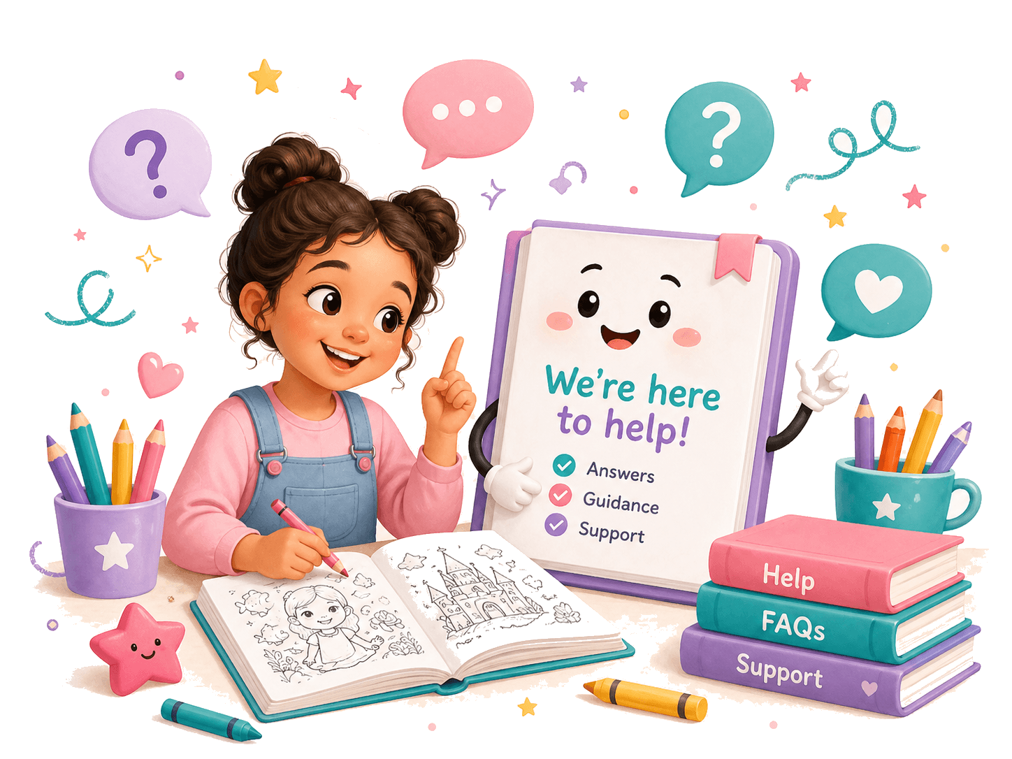 Coloring book illustration